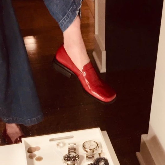 NEW Enzo Angiolini Red Patent Loafers - Picture 15 of 16